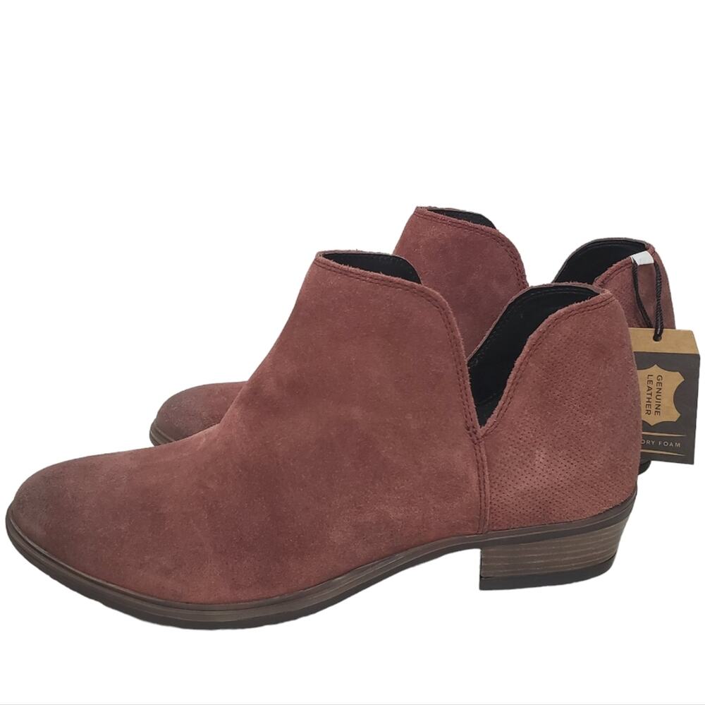 NWT Crevo | Leighton Perforated Suede Leather Distressed Ankle Booties